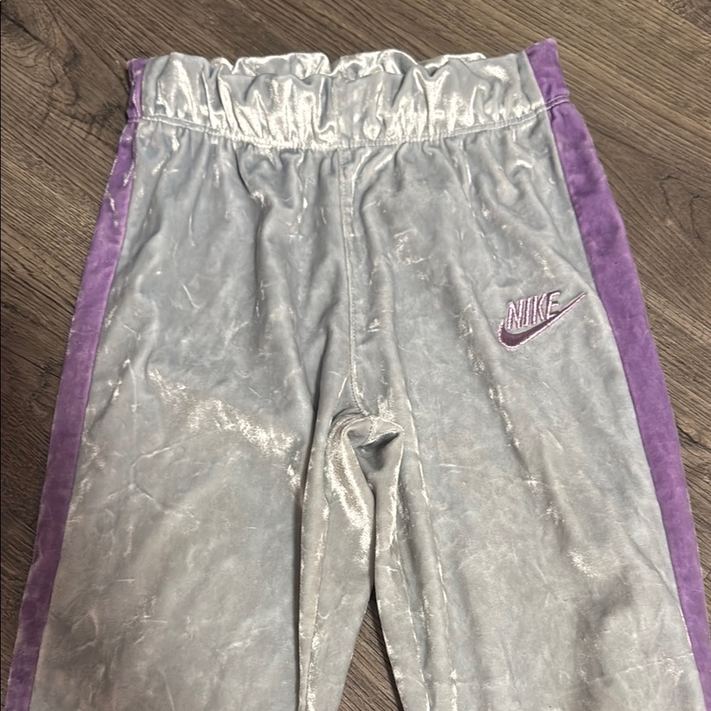 Nike Silver and Purple Track Pants